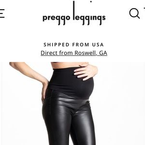 Preggo Leggings Rockstar Mamacita faux leather